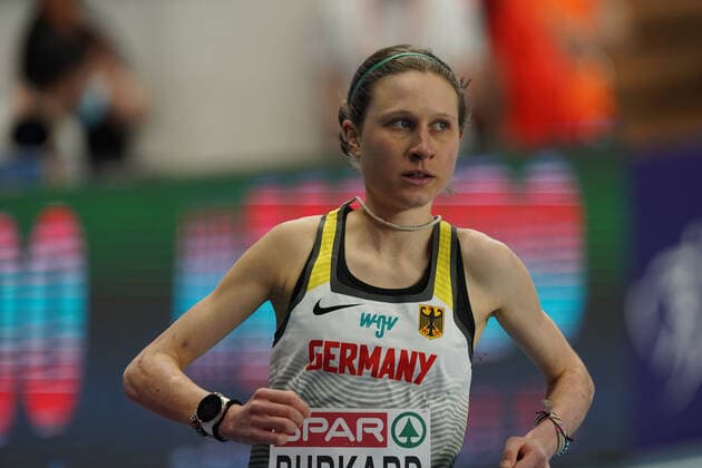 Torun Polen, Athletics, Leichtathletik, European athletics indoor Championships 2021, Leichtathletik-Europa-Hallenmeisterschaften 2021, Hallen EM 2021, 05.03.-07.03.2021, 1500m Frauen 1.Runde, Elena Burhard Deutschland