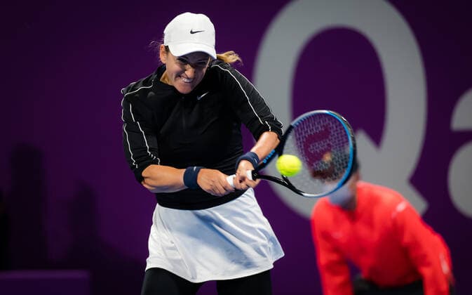 March 4, 2021, DOHA, QATAR: Victoria Azarenka of Belarus in action during the quarter-finals of the 2021 Qatar Total Open WTA, Tennis Damen 500 tournament against Elina Svitolina of the Ukraine DOHA QATAR - ZUMAa181 20210304_zaa_a181_088 Copyright: xRobxPrangex