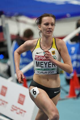 Torun Polen, Athletics, Leichtathletik, European athletics indoor Championships 2021, Leichtathletik-Europa-Hallenmeisterschaften 2021, Hallen EM 2021, 05.03.-07.03.2021, 3000m Frauen 1.Runde, Lea Meyer Deutschland