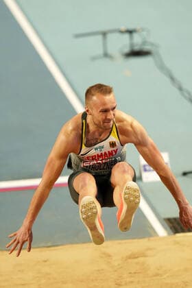 Torun Polen, Athletics, Leichtathletik, European athletics indoor Championships 2021, Leichtathletik-Europa-Hallenmeisterschaften 2021, Hallen EM 2021, 05.03.-07.03.2021, Weitsprung Männer Qualifikation,Maximilian Entholzner, Deutschland