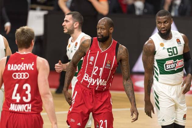 Basketball, Euroleague, FC Bayern München - Panathinaikos Athen. Im Bild James GIST III (FC Bayern München, 21). München Audi Dome Bayern Deutschland Copyright: Passion2Press.dex xMarkusxFischerx