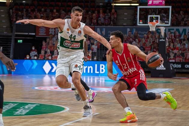 Dinos Mitoglou 44 (Panathinaikos Athen), Wade Baldwin 2 (FC Bayern), FC Bayern Basketball vs. Panathinaikos Athen, EuroLeague, 04.03.2021 Muenchen Bayern Deutschland