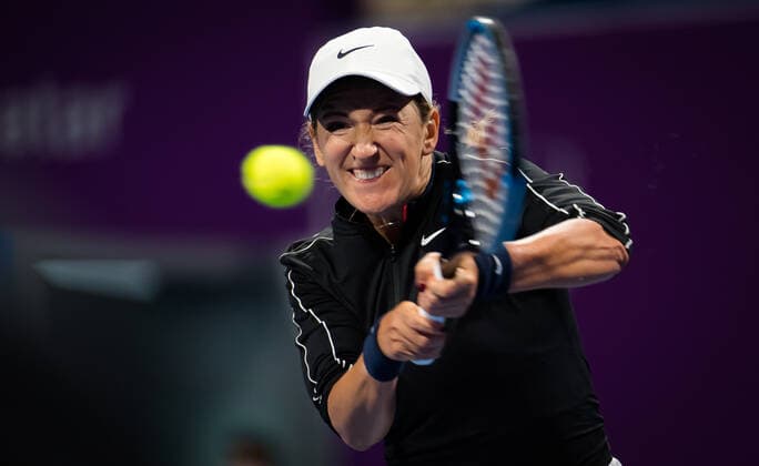 March 4, 2021, Doha, Qatar: Victoria Azarenka of Belarus in action during the quarter-finals of the 2021 Qatar Total Open WTA, Tennis Damen 500 tournament against Elina Svitolina of the Ukraine DOHA QATAR - ZUMAa181 20210304_zaa_a181_091 Copyright: xRobxPrangex