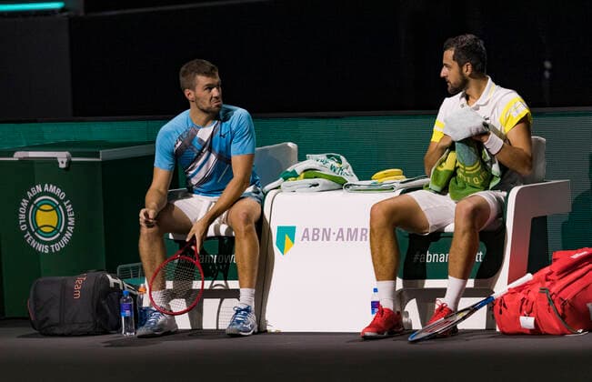 Rotterdam, The Netherlands, 5 march 2021, ABNAMRO World Tennis Tournament, Ahoy, Second round doubles: Nikola Mektic (CRO) Mate Pavic (CRO). Photo: .tennisimages.com henkkoster  Copyright: xHenkxKosterx