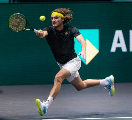 Rotterdam, The Netherlands, 5 march 2021, ABNAMRO World Tennis Tournament, Ahoy, Quarter final: Stefanos Tsitsipas (GRE). Photo: .tennisimages.com henkkoster  Copyright: xHenkxKosterx