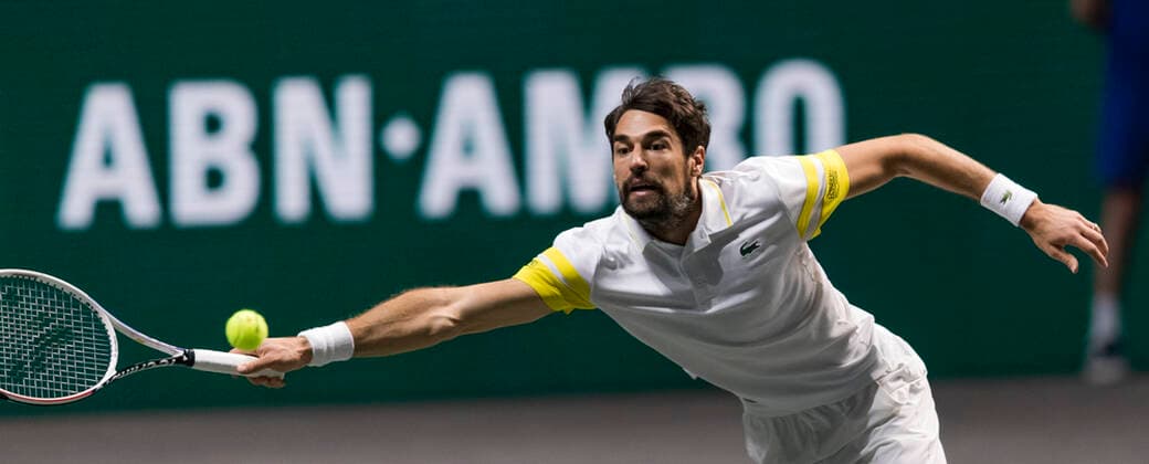 Rotterdam, The Netherlands, 5 march 2021, ABNAMRO World Tennis Tournament, Ahoy, Quarter final: Jeremy Chardy (FRA). Photo: .tennisimages.com henkkoster  Copyright: xHenkxKosterx