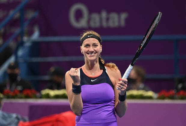 Tennis, WTA-Turnier in Doha Qatar Total Open 2021 Petra Kvitova , CZE