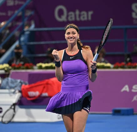 Tennis, WTA-Turnier in Doha Qatar Total Open 2021 Petra Kvitova , CZE