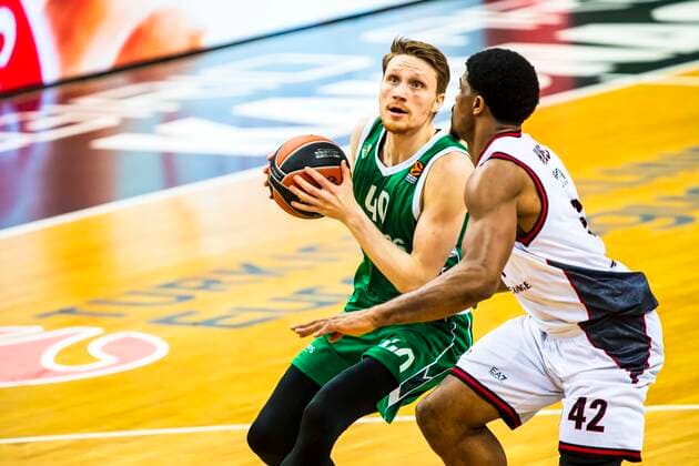 Kaunas Lithuania 2021-03-05 Basketball team Zalgiris Kaunas plays vs AX Armani Exchange Milan Euroleague game at Zalgiris arena. Kaunas Lithuania KKF20210305_3385  Copyright: xKarolisxKavolelisx Euroleague basketball