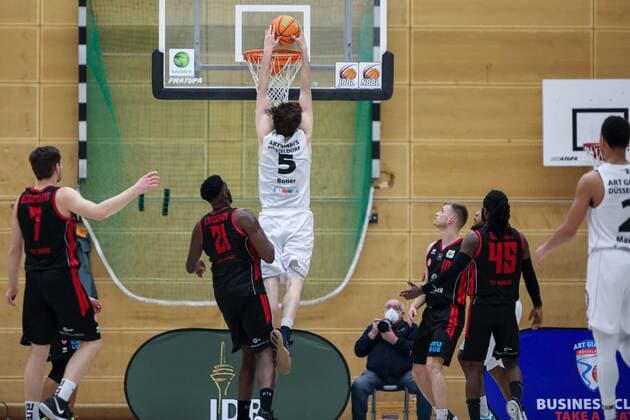2. Basketball Bundesliga ProB ART Giants Duesseldorf gegen ETV Hamburg, 05.03.2021 Lennart Boner ( 5 ART Giants Duesseldorf); 2. Basketball Bundesliga ProB ART Giants Duesseldorf gegen ETV Hamburg am 05.03.2021, Duesseldorf. Copyright: xBEAUTIFULxSPORTS KennyxBeelex