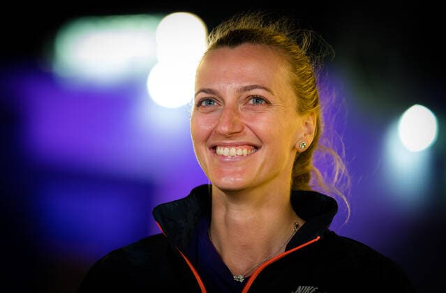 March 5, 2021, DOHA, QATAR: Petra Kvitova of the Czech Republic talks to the media after reaching the final of the 2021 Qatar Total Open WTA, Tennis Damen 500 tournament DOHA QATAR - ZUMAa181 20210305_zaa_a181_275 Copyright: xRobxPrangex