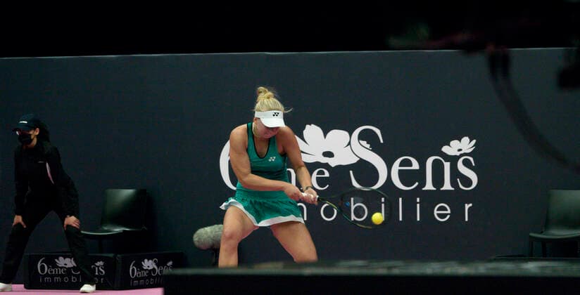 TAUSON, Clara (DEN) TENNIS : Open 6eme Sens - Palais des sports Lyon - 06 03 2021 SandrineTHESILLAT Panoramic 
