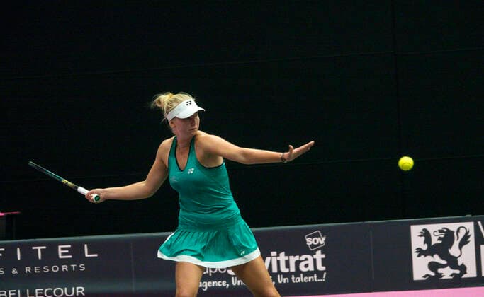 TAUSON, Clara (DEN) TENNIS : Open 6eme Sens - Palais des sports Lyon - 06 03 2021 SandrineTHESILLAT Panoramic 