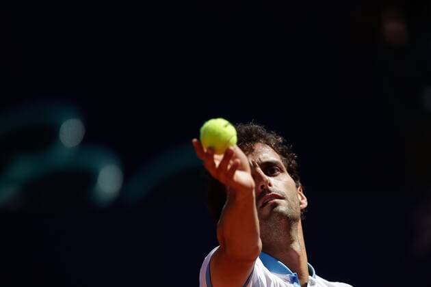 Sport Bilder des Tages Spanish tennis player Albert Ramos Vinolas serves against Argentine Francisco Cerundolo, during an ATP250 semifinal tennis match in Buenos Aires, Argentina, 06 March 2021. Tennis ATP250 of Buenos Aires !ACHTUNG: NUR REDAKTIONELLE NUTZUNG!  Copyright: xJuanxIgnacioxRONCORONIx AME012 20210306-637506505333399851
