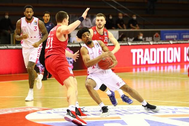 Jalen Hudson (Bonn) Jobstairs Giessen 46ers vs Telekom Baskets Bonn, Basketball, easyCredit BBL, 06.03.2021 Jobstairs Giessen 46ers vs Telekom Baskets Bonn, Basketball, easyCredit BBL, 06.03.2021 Giessen Copyright: xEibner-Pressefotox EP_RWS