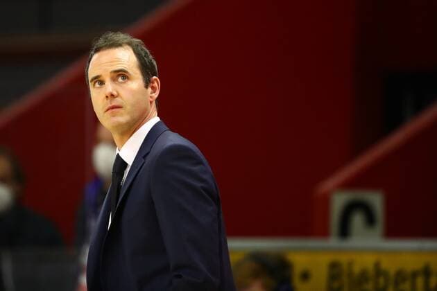 Trainer Will Voigt (Bonn) Jobstairs Giessen 46ers vs Telekom Baskets Bonn, Basketball, easyCredit BBL, 06.03.2021 Jobstairs Giessen 46ers vs Telekom Baskets Bonn, Basketball, easyCredit BBL, 06.03.2021 Giessen Copyright: xEibner-Pressefotox EP_RWS