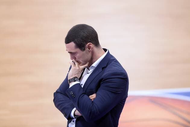 Roel Moors (Trainer, Headcoach BG Goettingen) enttaeuscht, frustriert, Emotion , Basketball, Bundesliga, BBL, BG Goettingen - Skyliners Frankfurt, 07.03.2021, BG Goettingen - Skyliners Frankfurt, Basketball, Bundesliga, GER, BBL, 07.03.2021 Goettingen Copyright: xEibner-Pressefotox-xRolandxSippelx