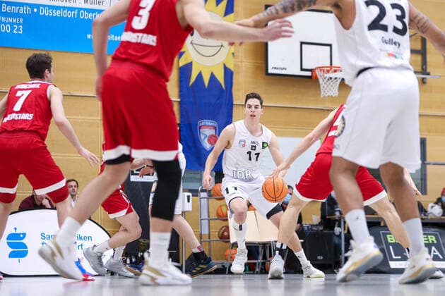 2. Basketball Bundesliga ProB ART Giants Duesseldorf gegen RheinStars Koeln, 07.03.2021 Max Gebhardt ( 11 ART Giants Duesseldorf); 2. Basketball Bundesliga ProB ART Giants Duesseldorf gegen RheinStars Koeln am 07.03.2021, Duesseldorf. Copyright: xBEAUTIFULxSPORTS KennyxBeelex