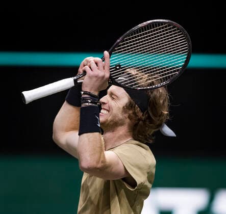 Rotterdam, The Netherlands,7 march 2021, ABNAMRO World Tennis Tournament, Ahoy, Final: Andrey Rublev (RUS) wins. Photo: .tennisimages.com  Copyright: xHenkxKosterx