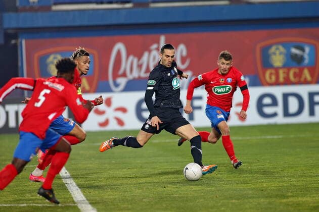 (GFCA) vs Yusuf YAZICI (LOSC) FOOTBALL : GFC Ajaccio vs Lille - Coupe de France - 16es de finale - 07 03 2021 GerardPierlovisi Panoramic 