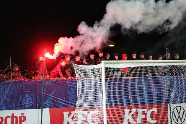 Illustration Supporters Ajacciens (GFCA) vs (LOSC) FOOTBALL : GFC Ajaccio vs Lille - Coupe de France - 16es de finale - 07 03 2021 GerardPierlovisi Panoramic 