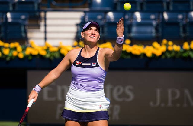 March 8, 2021, DUBAI, UNITED ARAB EMIRATES: Timea Babos of Hungary in action during the first round of the 2021 Dubai Duty Free Tennis Championships WTA, Tennis Damen 1000 tournament against Anett Kontaveit of Estonia DUBAI UNITED ARAB EMIRATES - ZUMAa181 20210308_zaa_a181_066 Copyright: xRobxPrangex