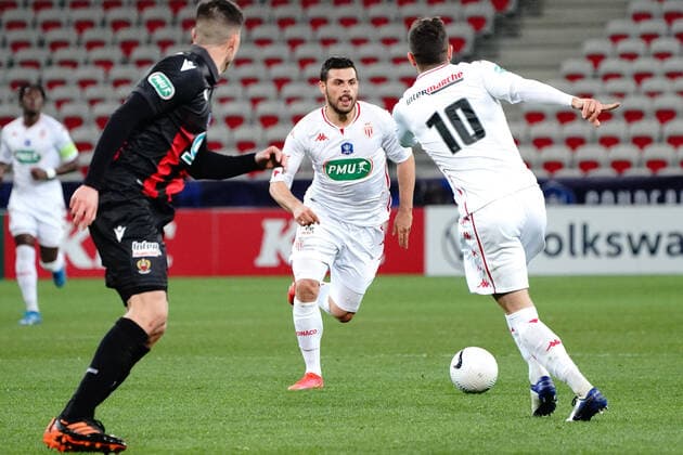 Kevin Volland (AS Monaco) FOOTBALL : OGC Nice vs AS Monaco - 16 eme de finale de coupe de France - Nice - 08 03 2021 NorbertScanella PanoramiC 