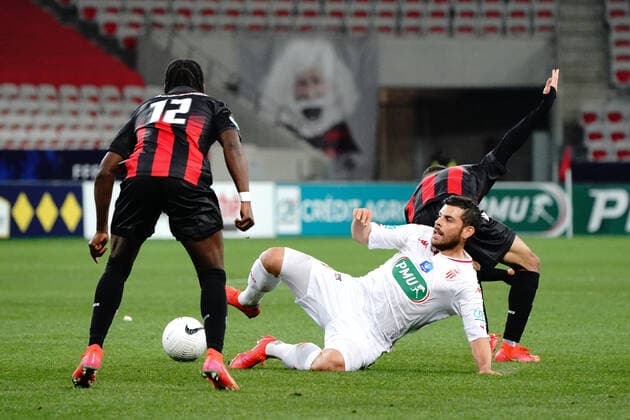 Kevin Volland (AS Monaco) FOOTBALL : OGC Nice vs AS Monaco - 16 eme de finale de coupe de France - Nice - 08 03 2021 NorbertScanella PanoramiC 