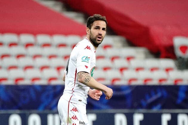Cesc Fabregas (AS Monaco) FOOTBALL : OGC Nice vs AS Monaco - 16 eme de finale de coupe de France - Nice - 08 03 2021 NorbertScanella PanoramiC 