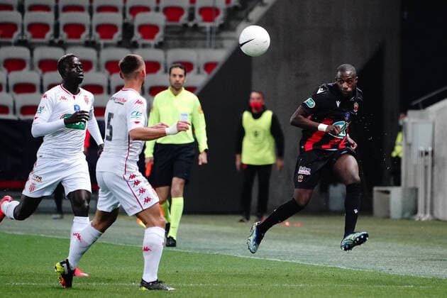 Hassane Kamara (OGC Nice) FOOTBALL : OGC Nice vs AS Monaco - 16 eme de finale de coupe de France - Nice - 08 03 2021 NorbertScanella PanoramiC 