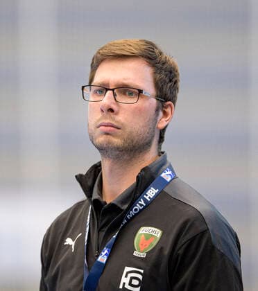 Trainer Jaron SIEWERT (B) Handball 1. Bundesliga, 20. Spieltag, TUSEM Essen (E) - Fuechse Berlin (B) 23:24, am 07.03.2021 in E s s e n Deutschland Â