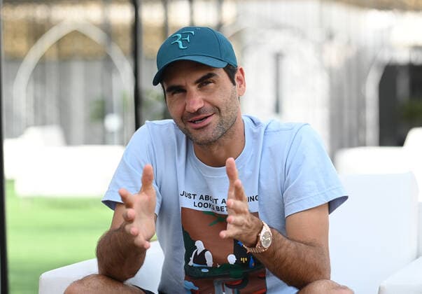 Tennis, ATP-Turnier in Doha, Roger Federer Qatar Exxon Mobil Open 2021 Roger Federer , Switzerland