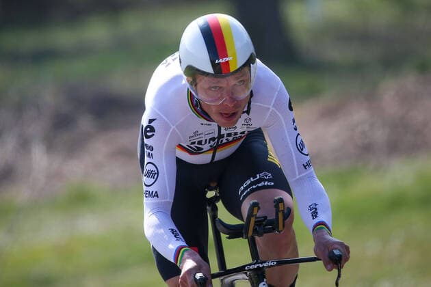 Sport Bilder des Tages 09.03.2021 Gien - France - Radrennen Paris-Nice, 3.Etappe Einzelzeitfahren Gien - Gien v.,l., Tony Martin (GER) Team Jumbo-Visma Copyright: AntonioxBorga