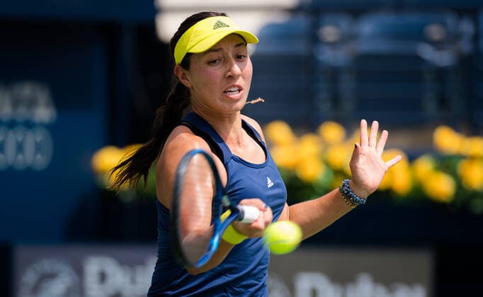 March 10, 2021, DUBAI, UNITED ARAB EMIRATES: Jessica Pegula of the United States in action during her third-round match at the 2021 Dubai Duty Free Tennis Championships WTA, Tennis Damen 1000 tournament against Karolina Pliskova of the Czech Republic DUBAI UNITED ARAB EMIRATES - ZUMAa181 20210310_zaa_a181_013 Copyright: xRobxPrangex