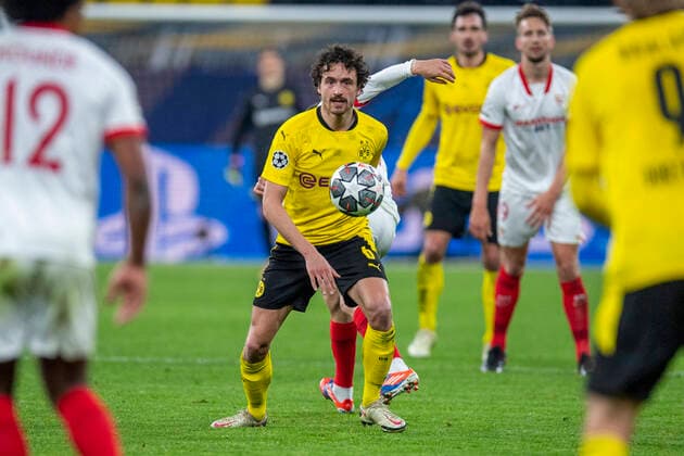 Fußball: Fußball: Champions League, Rückspiel im Achtelfinale, Borussia Dortmund - FC Sevilla am 09.03.2021 Dortmunds Thomas Delaney UEFA REGULATIONS PROHIBIT ANY USE OF PHOTOGRAPHS AS IMAGE SEQUENCES AND OR QUASI-VIDEO. *** Football Champions League, second leg in the round of 16, Borussia Dortmund FC Sevilla on 09 03 2021 Dortmunds Thomas Delaney UEFA REGULATES PROHIBIT ANY USE OF PHOTOGRAPHS AS IMAGE SEQUENCES AND OR QUASI VIDEO Copyright: xChristopherxNeundorf Kirchner-Mediax