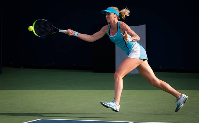 March 10, 2021, DUBAI, UNITED ARAB EMIRATES: Tereza Martincova of the Czech Republic in action during her third-round match at the 2021 Dubai Duty Free Tennis Championships WTA, Tennis Damen 1000 tournament against Cori Gauff of the United States DUBAI UNITED ARAB EMIRATES - ZUMAa181 20210310_zaa_a181_094 Copyright: xRobxPrangex