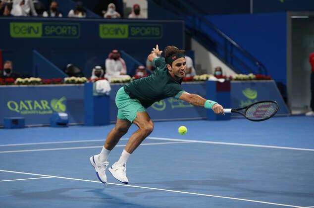 Sport Bilder des Tages Sport Bilder des Tages Qatar Exxon Mobil Open 2021 Roger Federer , Switzerland