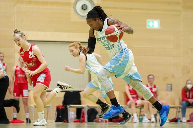 Capitol Bascats Duesseldorf gegen GiroLive Panthers Osnabrueck, 10.03.2021 Marquita Lashae Waller ( 13, Capitol Bascats Duesseldorf); Capitol Bascats Duesseldorf gegen GiroLive Panthers Osnabrueck am 10.03.2021, Duesseldorf. Copyright: xBEAUTIFULxSPORTS KennyxBeelex