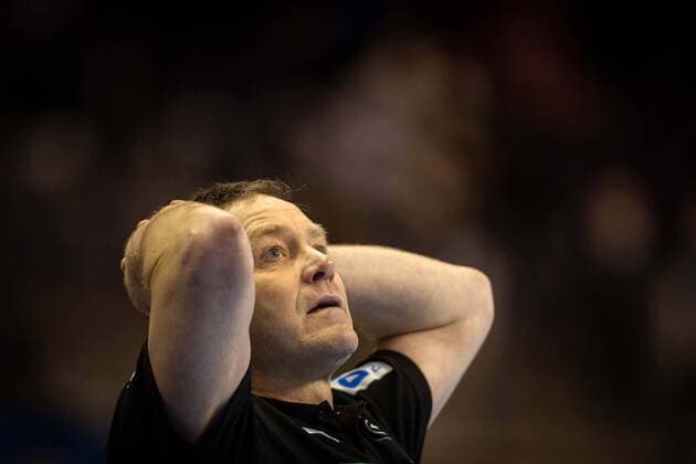 Handball Berlin 12.03.2021 Olympiaqualifikation Olympia Qualifikation Deutschland (GER) - Schweden (SWE) Alfred Gislason (Deutschland, Trainer)