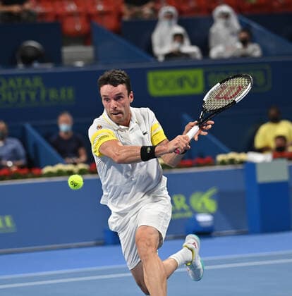 Tennis, ATP-Turnier in Doha Qatar Exxon Mobil Open 2021 Roberto Bautista Augut , Spain