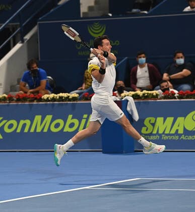 Tennis, ATP-Turnier in Doha Qatar Exxon Mobil Open 2021 Roberto Bautista Augut , Spain