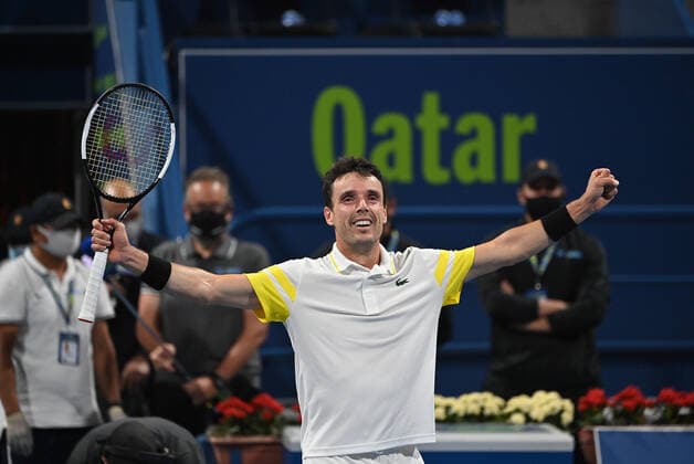 Tennis, ATP-Turnier in Doha Qatar Exxon Mobil Open 2021 Roberto Bautista Augut , Spain