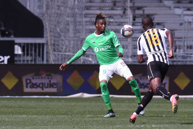 09 CHARLES ABI (ASSE) FOOTBALL : Angers vs Saint Etienne - Ligue 1 Uber Eats - 13 03 2021 FEP Panoramic 