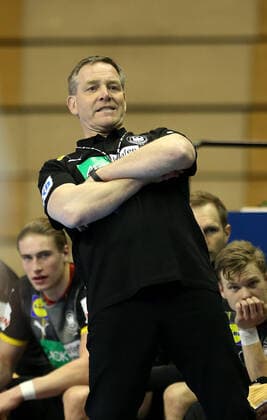 13.03.2021, Handball TOKYO Qualifikation 2020, Deutschland - Slowenien, in der Max-Schmeling-Halle Berlin. Bundestrainer Alfred Gislason (Deutschland)