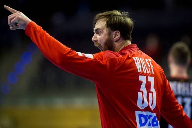 13.03.2021, xfrx, Handball Olympia Qualifikation 2021, Deutschland - Slowenien emspor, v.l. Andreas Wolff (Deutschland) (DFL DFB REGULATIONS PROHIBIT ANY USE OF PHOTOGRAPHS as IMAGE SEQUENCES and or QUASI-VIDEO) Berlin
