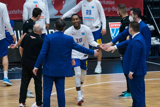 easyCredit Basketball Bundesliga, Hamburg, 13.03.2021 easyCredit Basketball Bundesliga, Hamburg Towers vs. SYNTAINICS MBC, Anthony Barber ( 10 SYNTAINICS MBC) Copyright: xBEAUTIFULxSPORTS Mohwinkelx