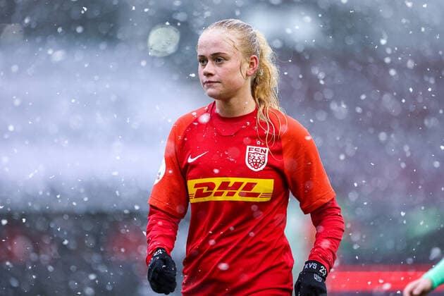 FC Nordsjaelland - FC Thy-Thisted Q, Gjensidige Kvindeliga, Fodbold Farum, Denmark. 13th, March 2021. Kathrine Moller Kuhl (23) of FC Nordsjaelland seen during the Gjensidige Kvindeliga match between FC Nordsjaelland and FC Thy-Thisted Q, in Right to Dream Park in Farum. Farum Danmark  Copyright: xGonzalesxPhoto DejanxObretkovicx