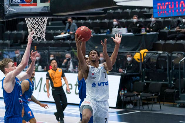easyCredit Basketball Bundesliga, Hamburg, 13.03.2021 easyCredit Basketball Bundesliga, Hamburg Towers vs. SYNTAINICS MBC, Kameron Taylor ( 7 Hamburg Towers) Copyright: xBEAUTIFULxSPORTS Mohwinkelx
