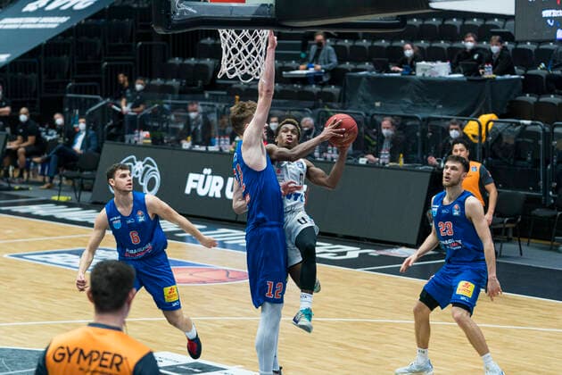 easyCredit Basketball Bundesliga, Hamburg, 13.03.2021 easyCredit Basketball Bundesliga, Hamburg Towers vs. SYNTAINICS MBC, TJ Shorts ( 0 Hamburg Towers) Copyright: xBEAUTIFULxSPORTS Mohwinkelx