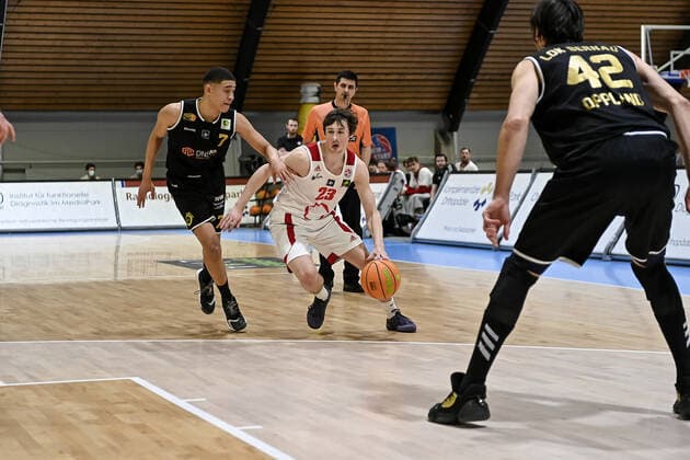 Barmer 2. Basketball Bundesliga ProB, Rheinstars Koeln vs. LOK Bernau, 13.03.2021 Johann Bruno Albrecht (RheinStars Koeln 23), Barmer 2. Basketball Bundesliga ProB, Rheinstars Koeln vs. LOK Bernau am 13.03.2021 in der Basketball Campus Koeln in Koeln (Nordrhein-Westfalen) Copyright: xBEAUTIFULxSPORTS Mueller-Laschetx